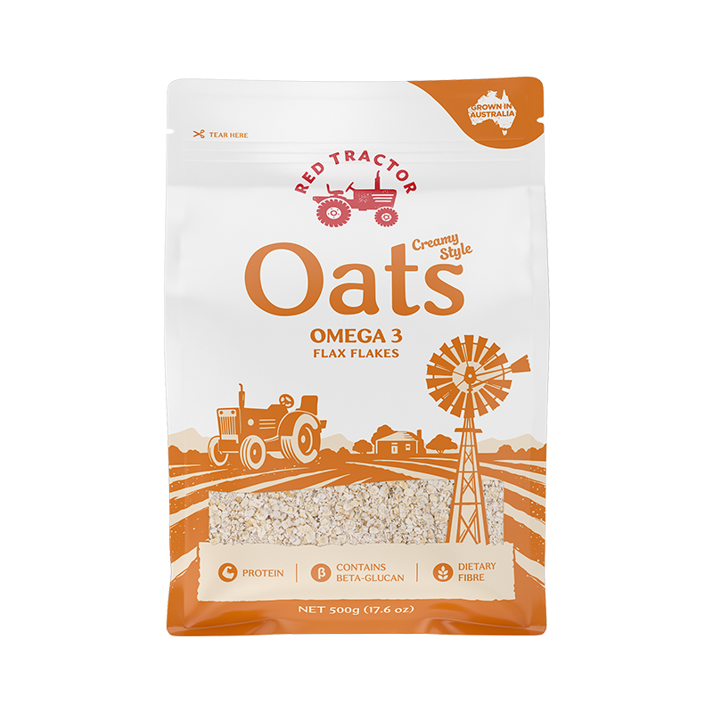 紅色拖拉機(jī)亞麻籽燕麥片(沖調(diào)谷物制品)500g