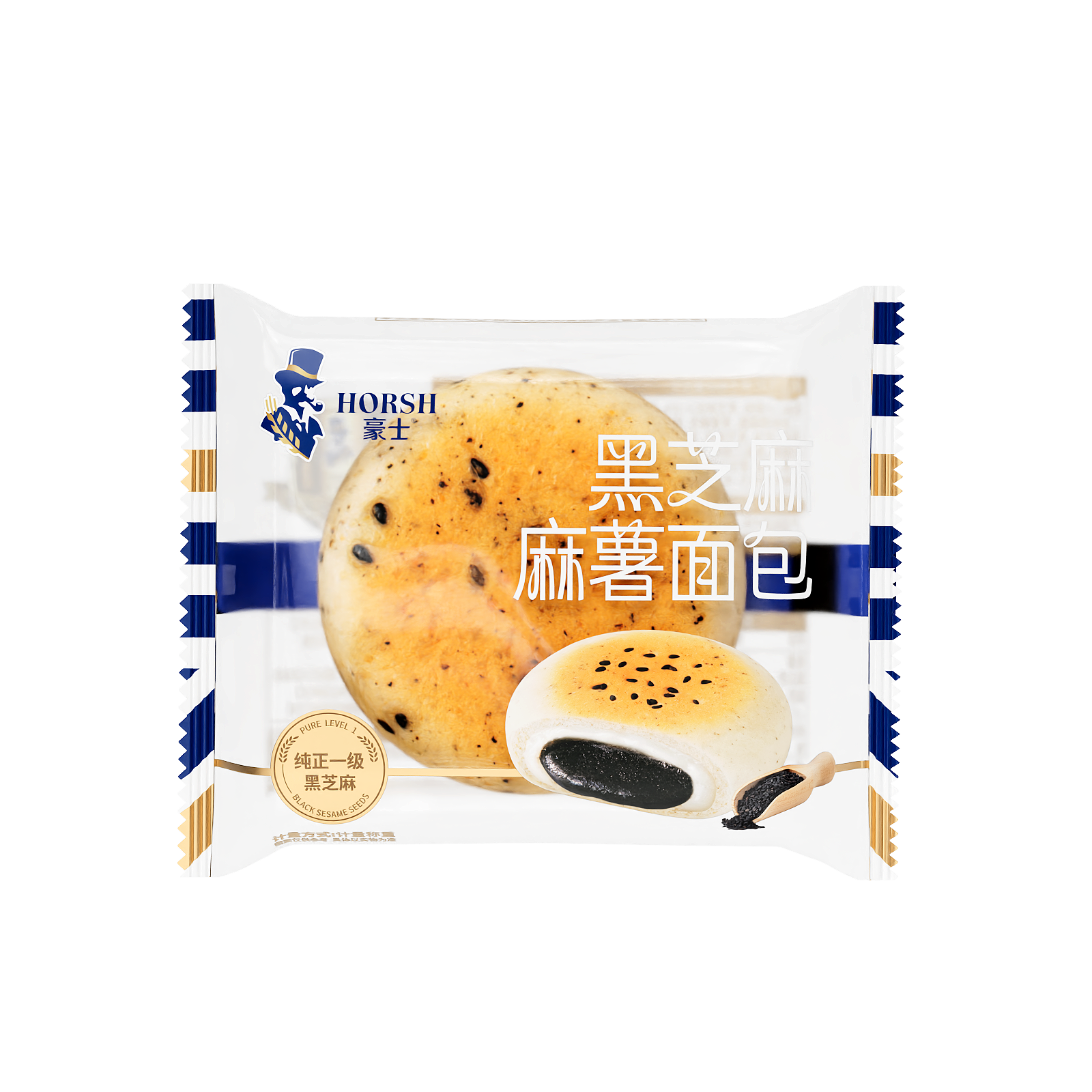 豪士黑芝麻麻薯面包