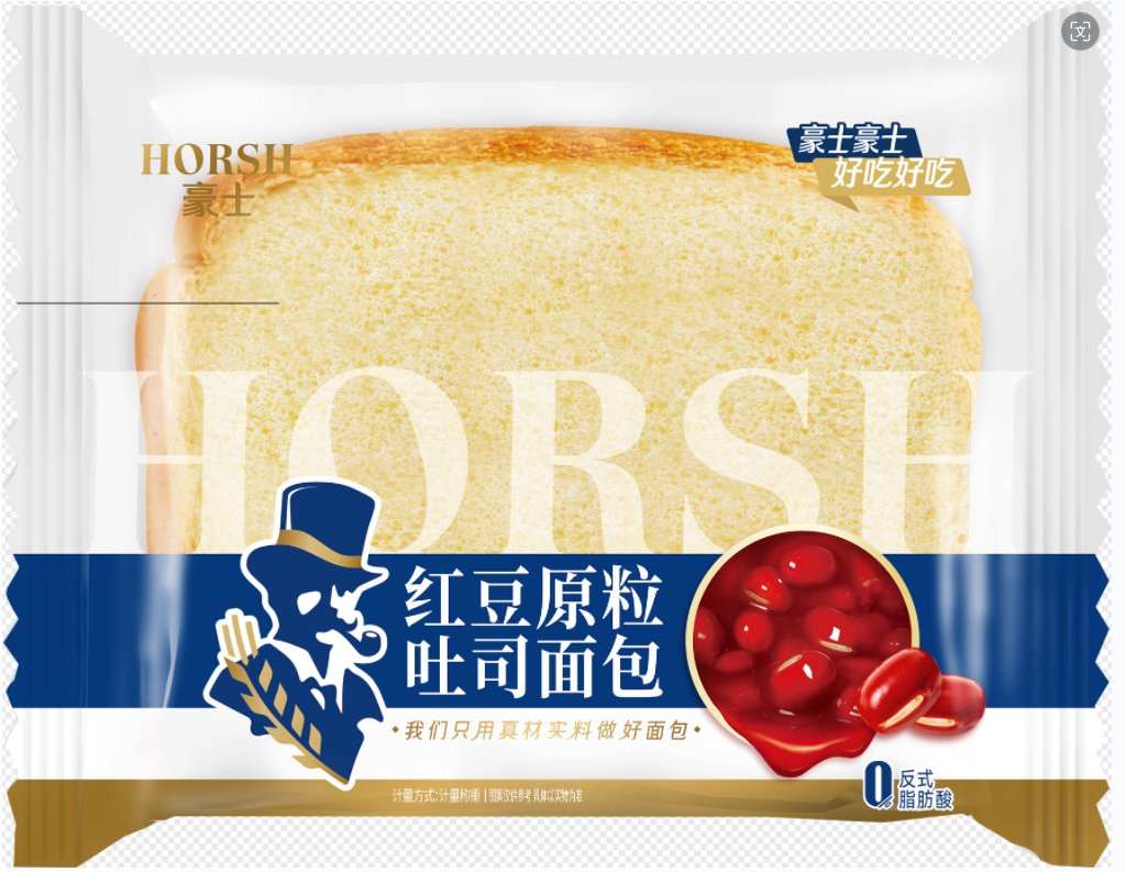 豪士紅豆原粒吐司面包