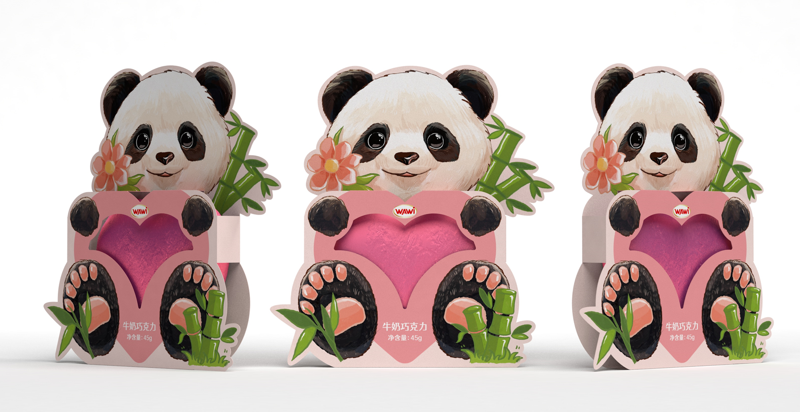 熊貓愛心巧克力