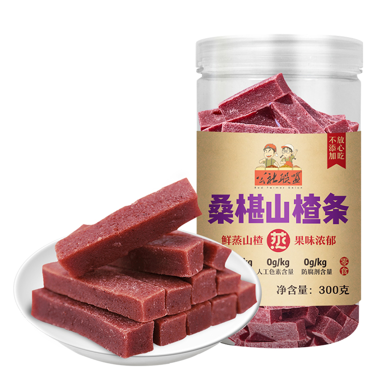 公社聯(lián)盟桑葚山楂條300g(新罐裝)