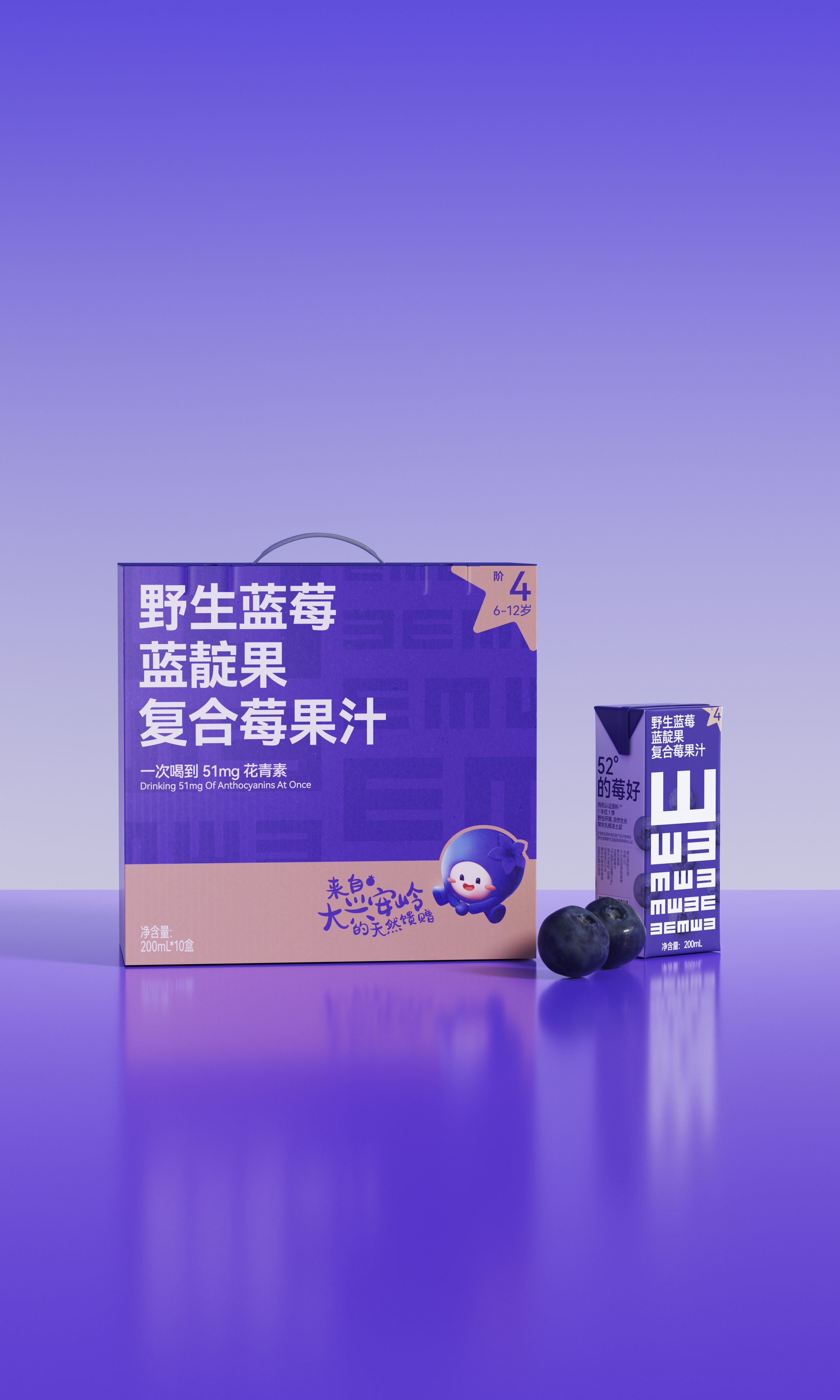 野生藍(lán)莓藍(lán)靛果復(fù)合莓果汁