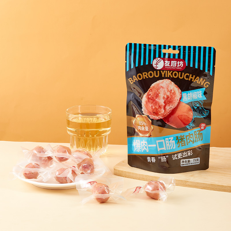 爆肉一口腸豬肉腸-黑椒味