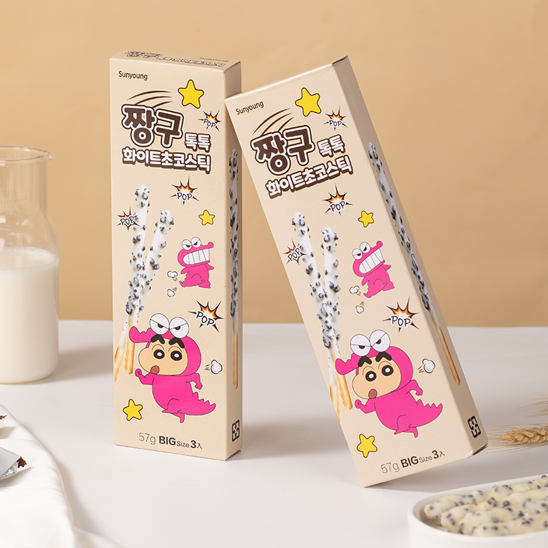 Sunyoung跳跳糖白巧克力饼干棒（涂层型）57g