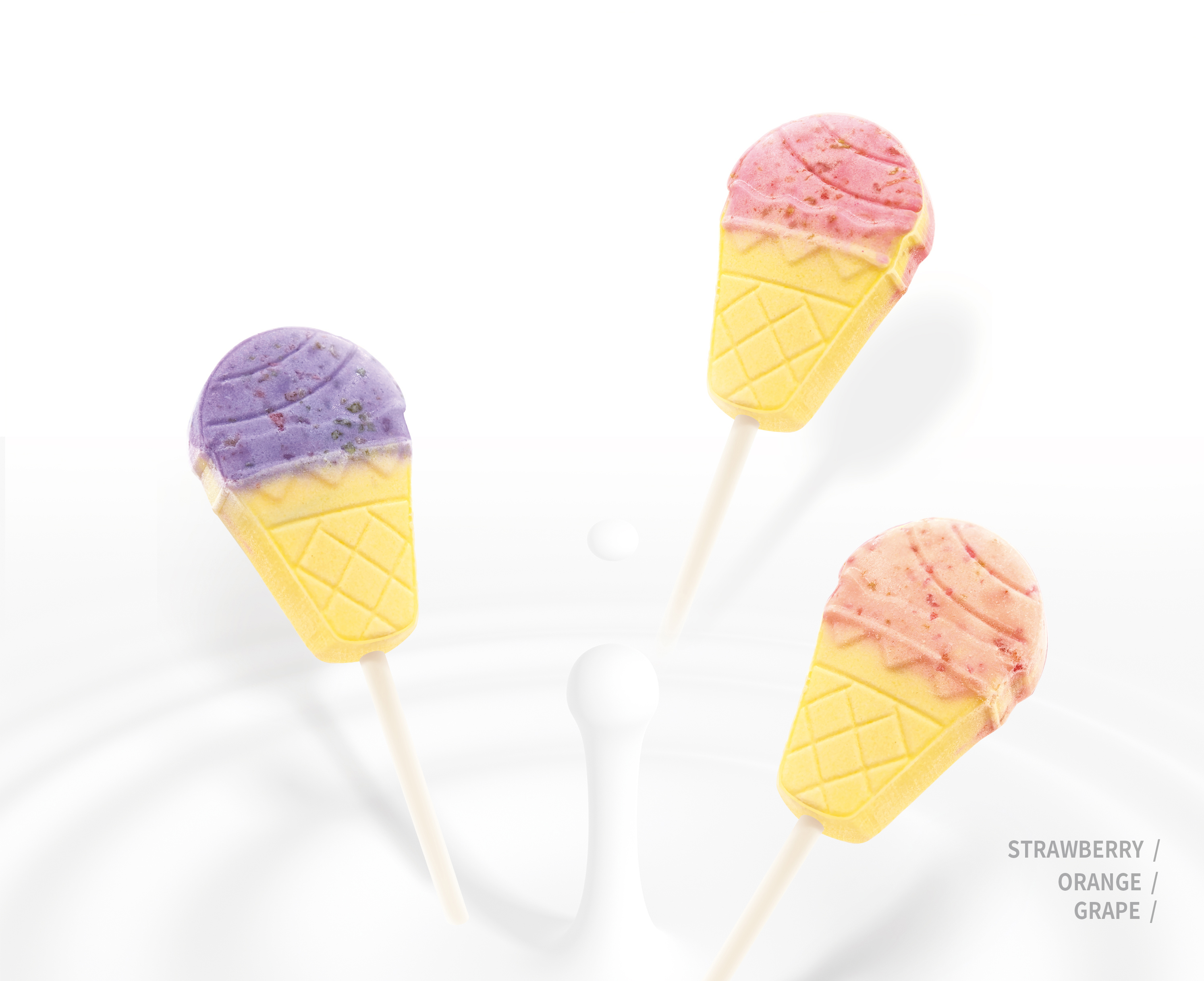 雙彩雪糕形跳跳牛乳棒