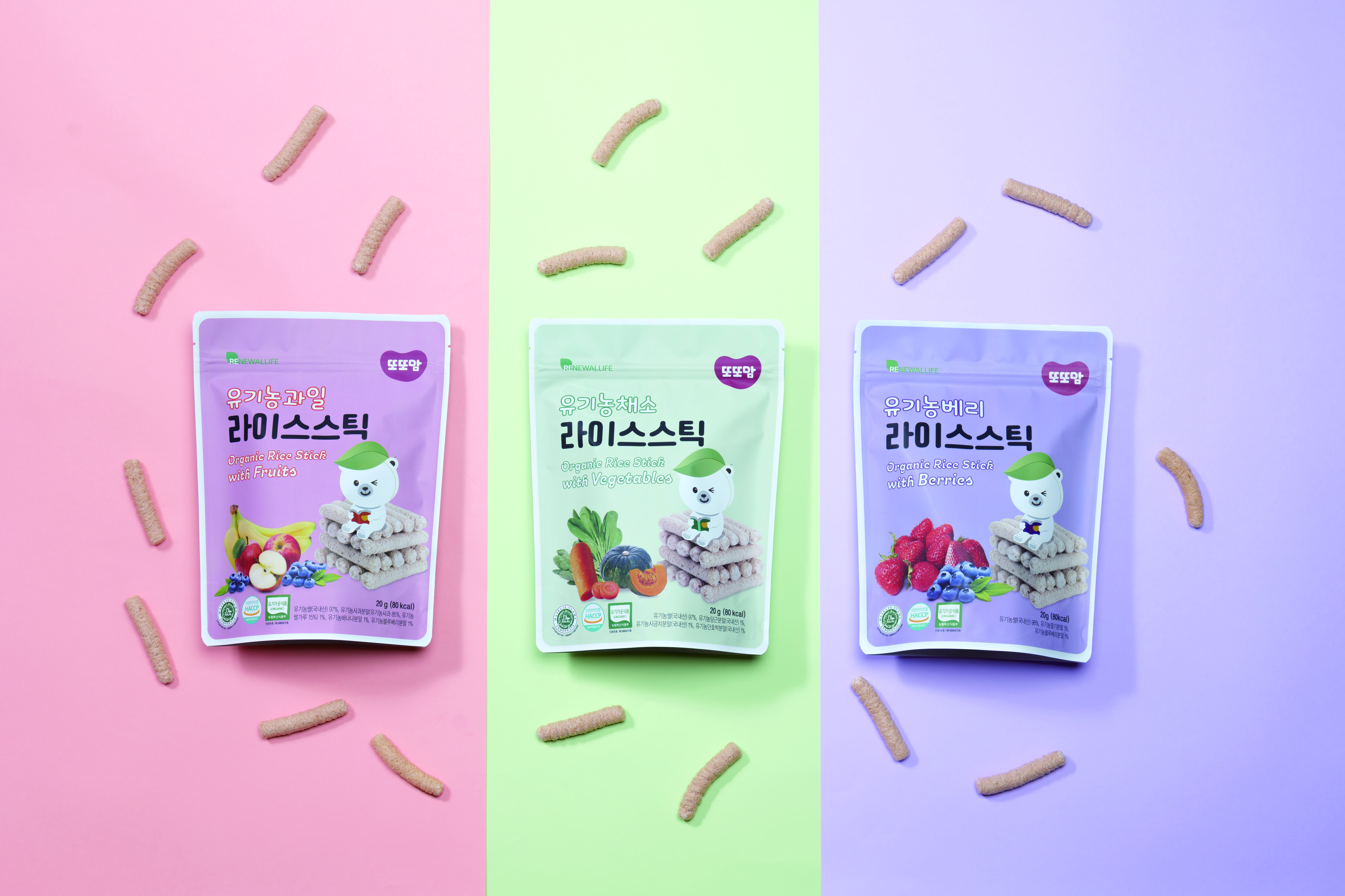 跢跢媽有機米條3款