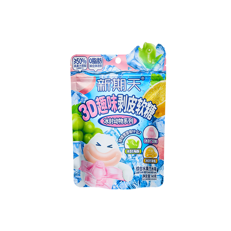 新期天3D趣味剝皮軟糖（綜合水果汽水味）