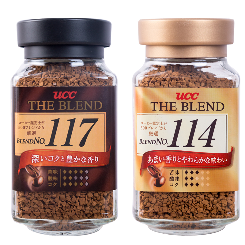 日本進(jìn)口悠詩詩UCC117咖啡黑咖啡速溶凍干咖啡粉職人手沖咖啡90g