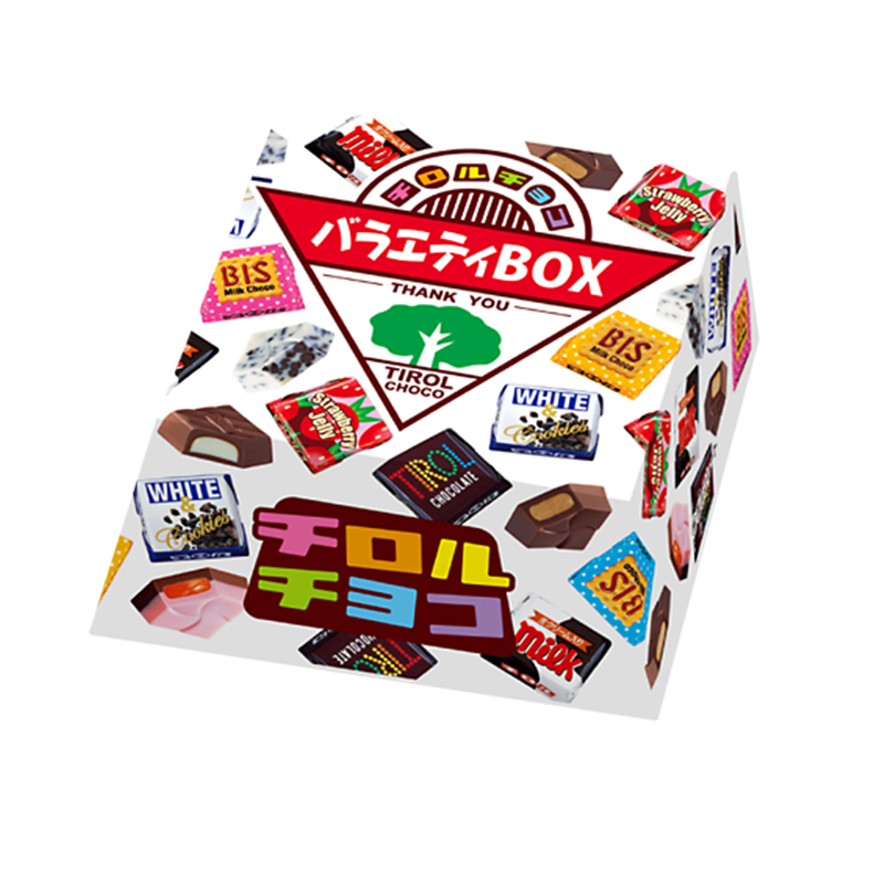 日本進(jìn)口松尾夾心巧克力tirol雜錦方塊什錦糖果禮物（代可可脂）
