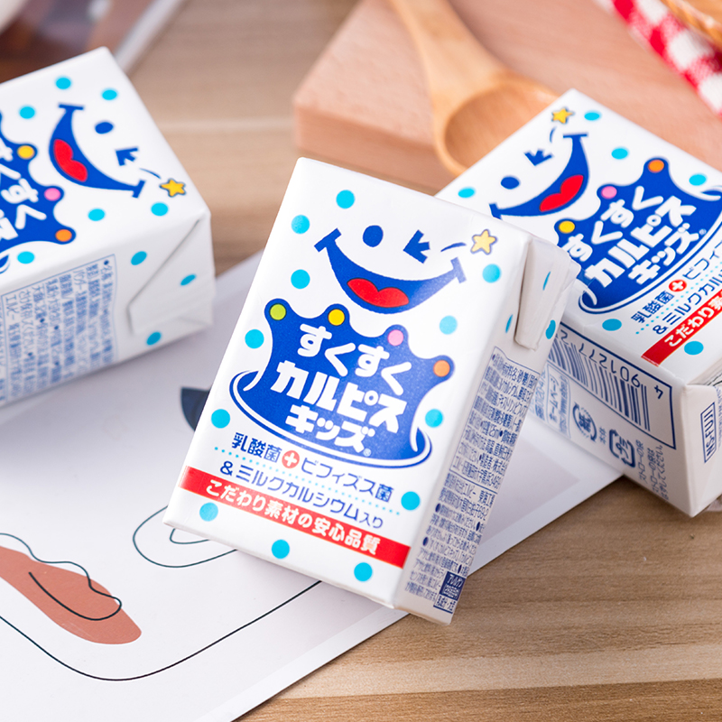 日本進(jìn)口 calpis可爾必思兒童乳酸菌飲料寶寶酸奶飲品125ml*24盒