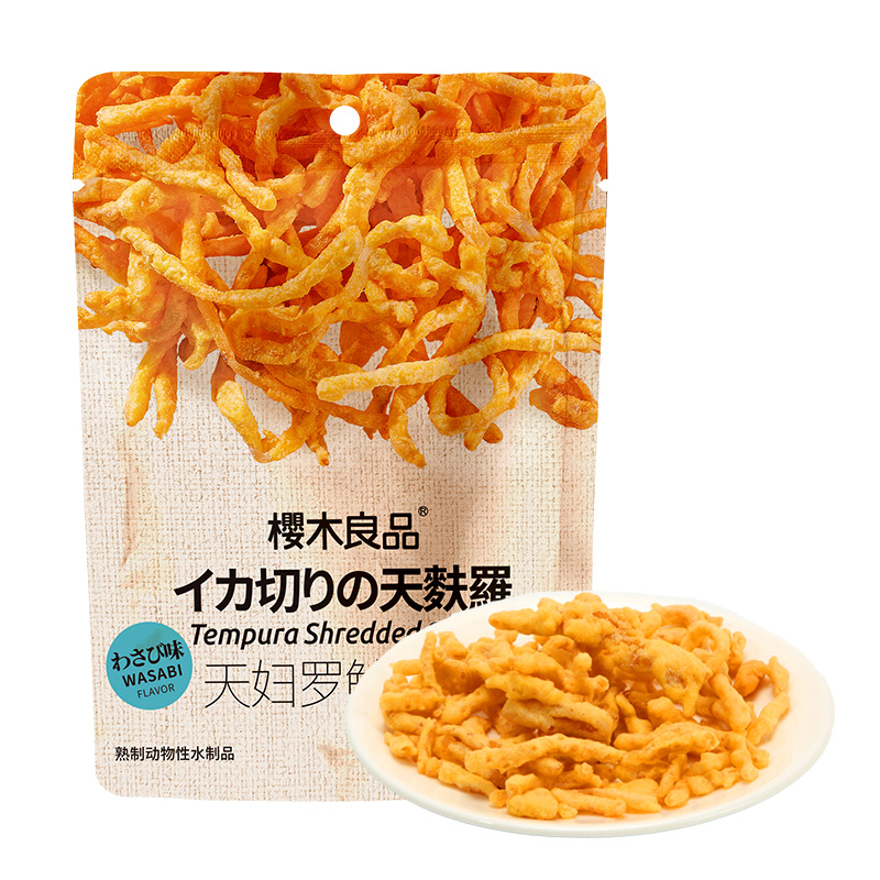 天婦羅魷魚絲（芥末味）30g