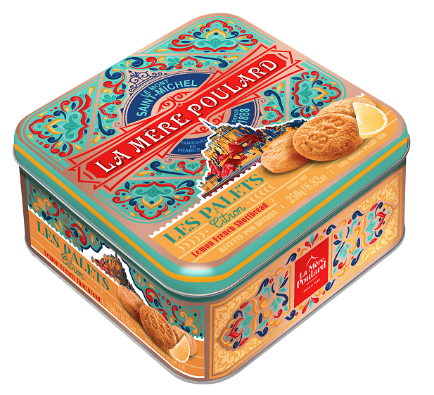 普拉媽媽傳統法式檸檬味黃油酥餅干 (精選鐵罐禮盒)
