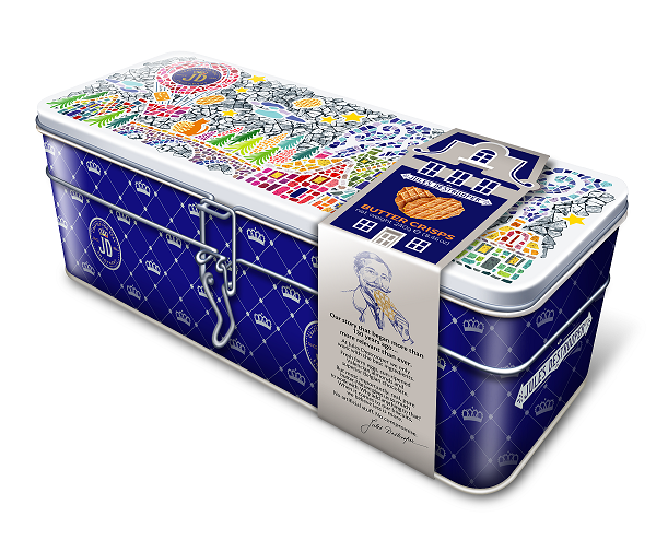 茱莉斯馬賽克風黃油薄脆餅干禮罐