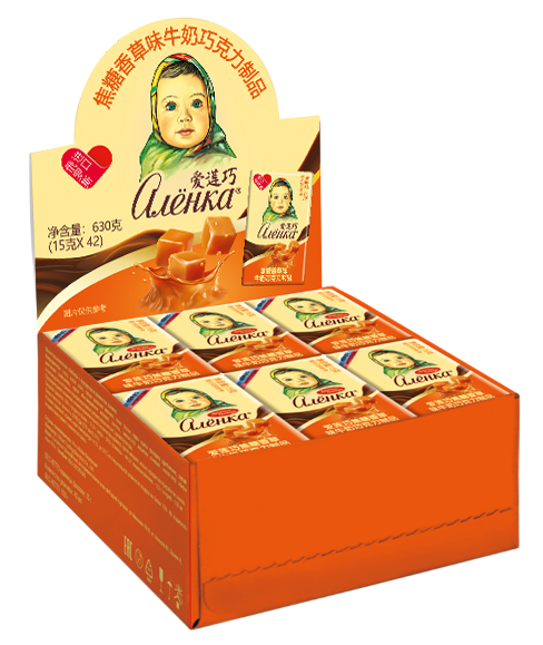 愛蓮巧焦糖香草味牛奶巧克力制品15g