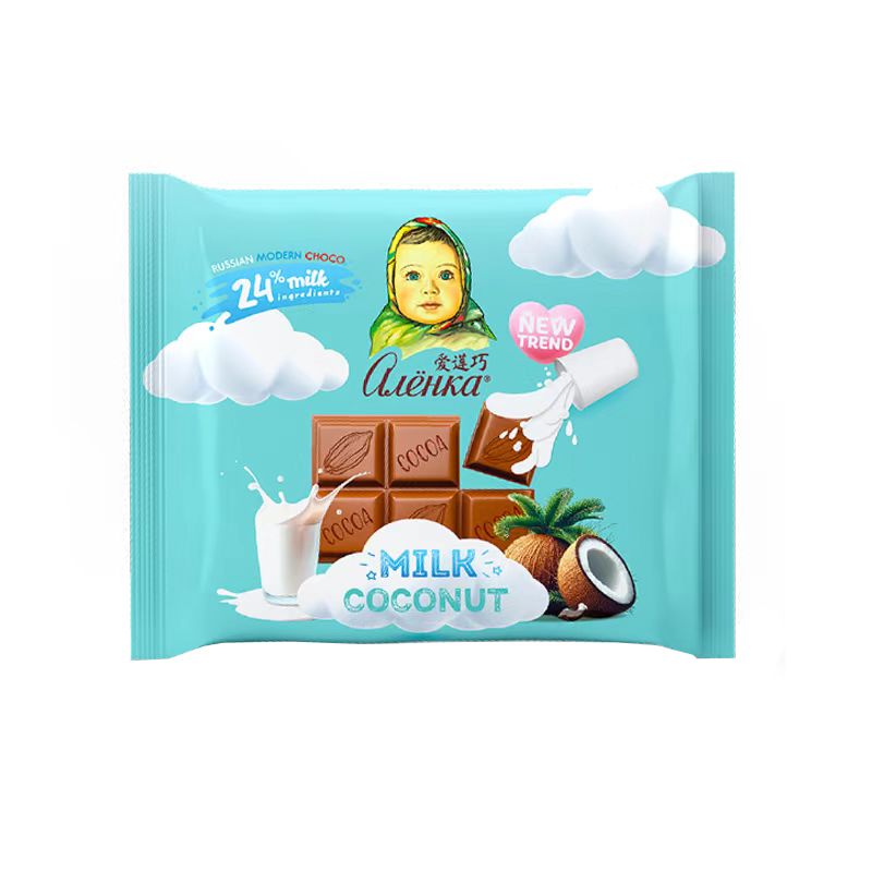 愛蓮巧椰子片牛奶巧克力制品70g