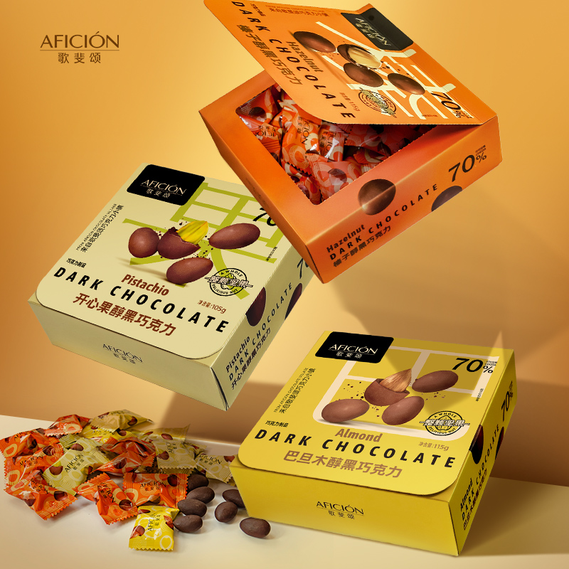 歌斐頌整顆堅(jiān)果醇黑巧克力