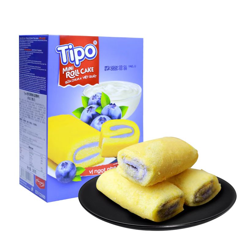 Tipo迷你蛋糕卷藍(lán)莓味180g