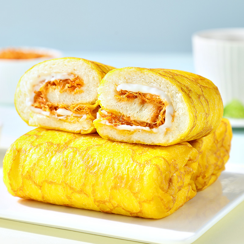 蛋皮肉松卷面包