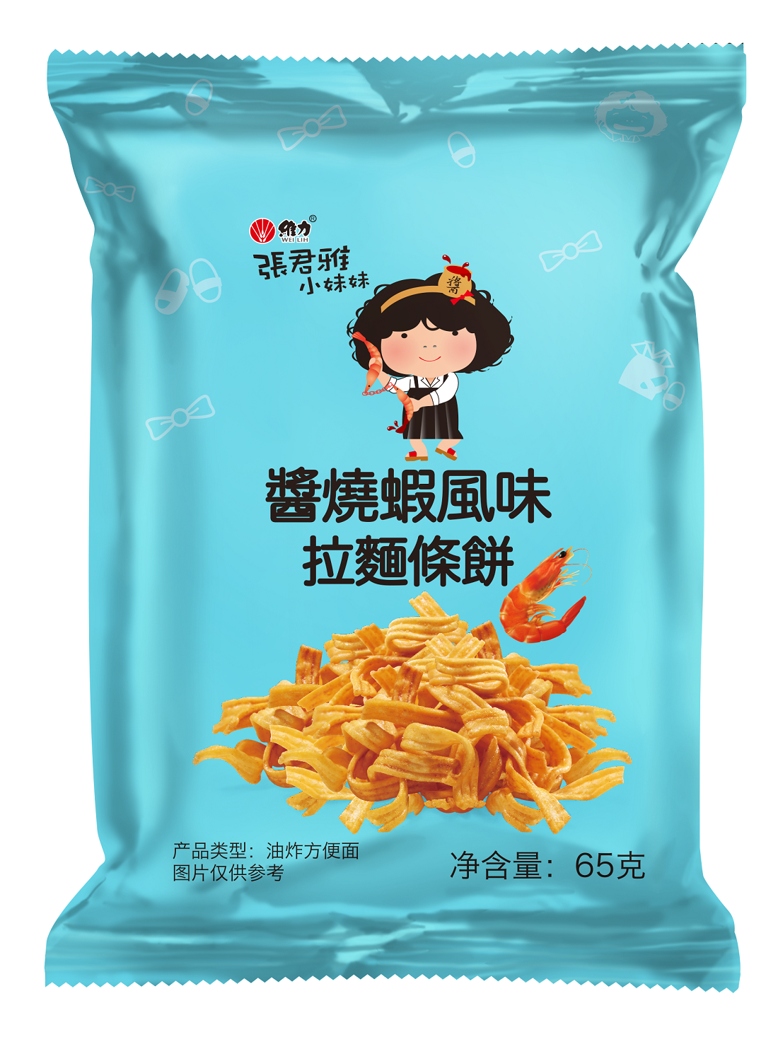 張君雅小妹妹醬燒蝦風(fēng)味拉面條餅