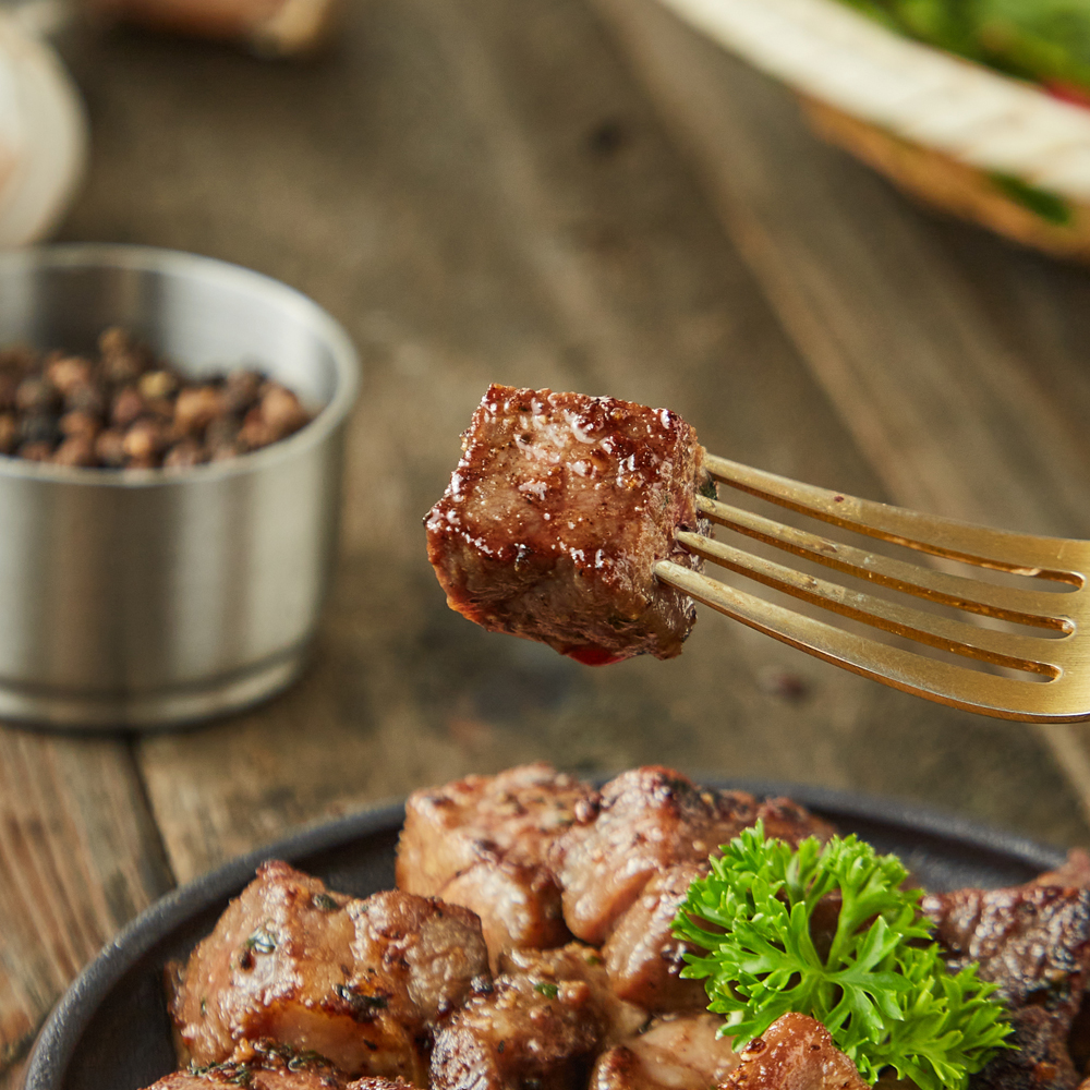 蒜香燒烤黃油牛肉粒