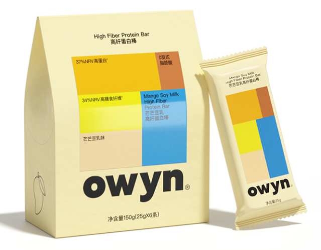 owyn芒芒豆乳高纖蛋白棒 150g(25gX6條)