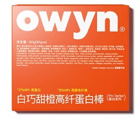 owyn白巧甜橙高纖蛋白棒20g(30g*4)