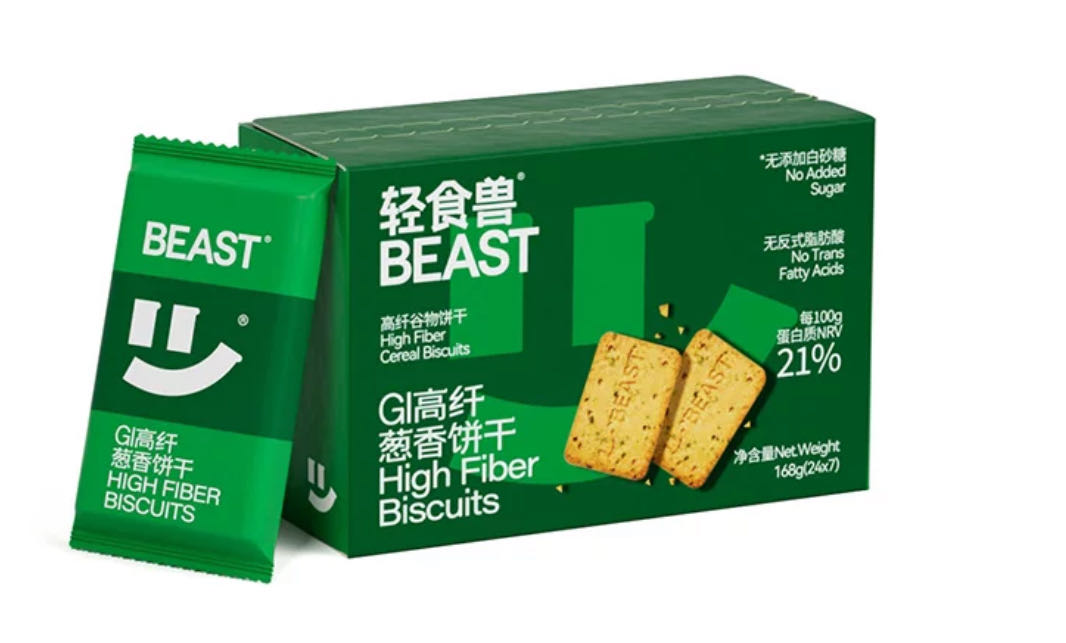 輕食獸高纖GI餅干168g（蔥香風(fēng)味）