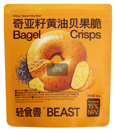 輕食獸奇亞籽黃油貝果脆