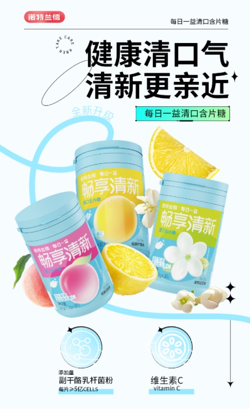 諾特蘭德每日一益暢享清新清口含片糖