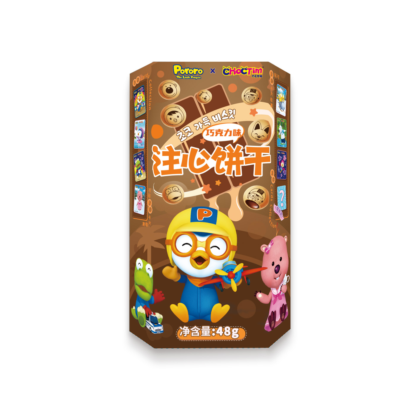 喬克蒂姆啵樂樂香醇巧克力味注心餅干 48g