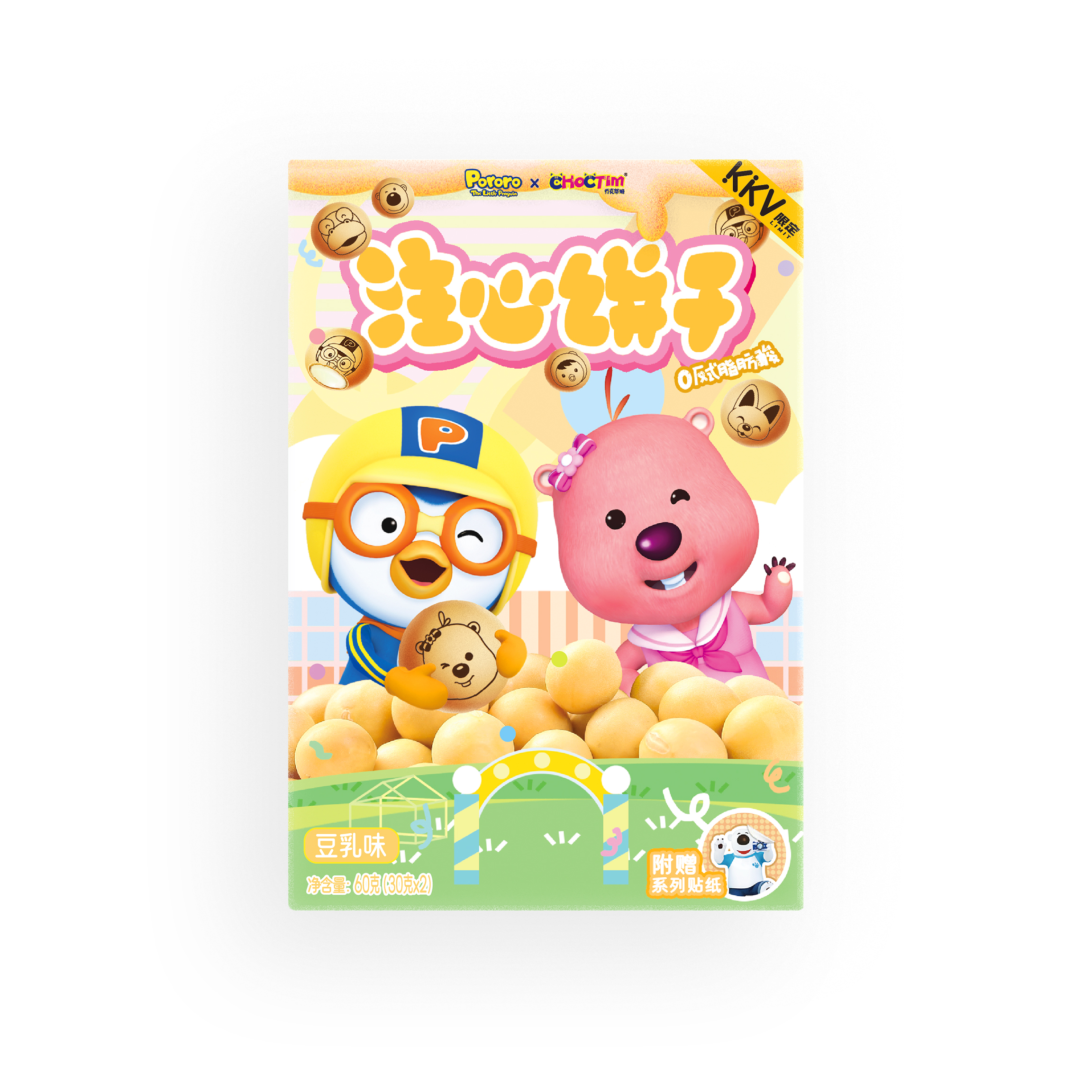 喬克蒂姆啵樂樂醇香豆乳味注心餅干