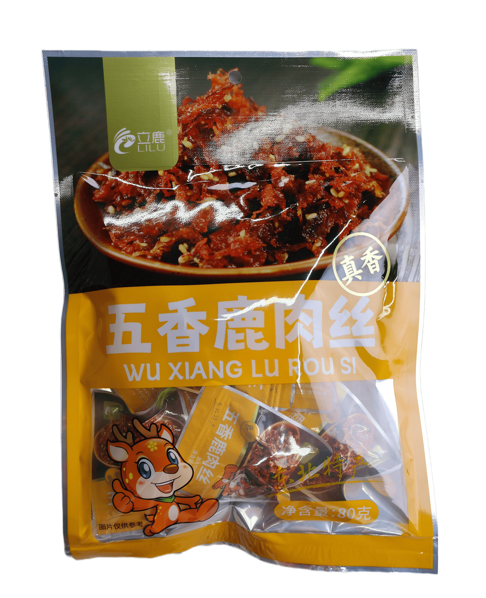 五香鹿肉絲80克