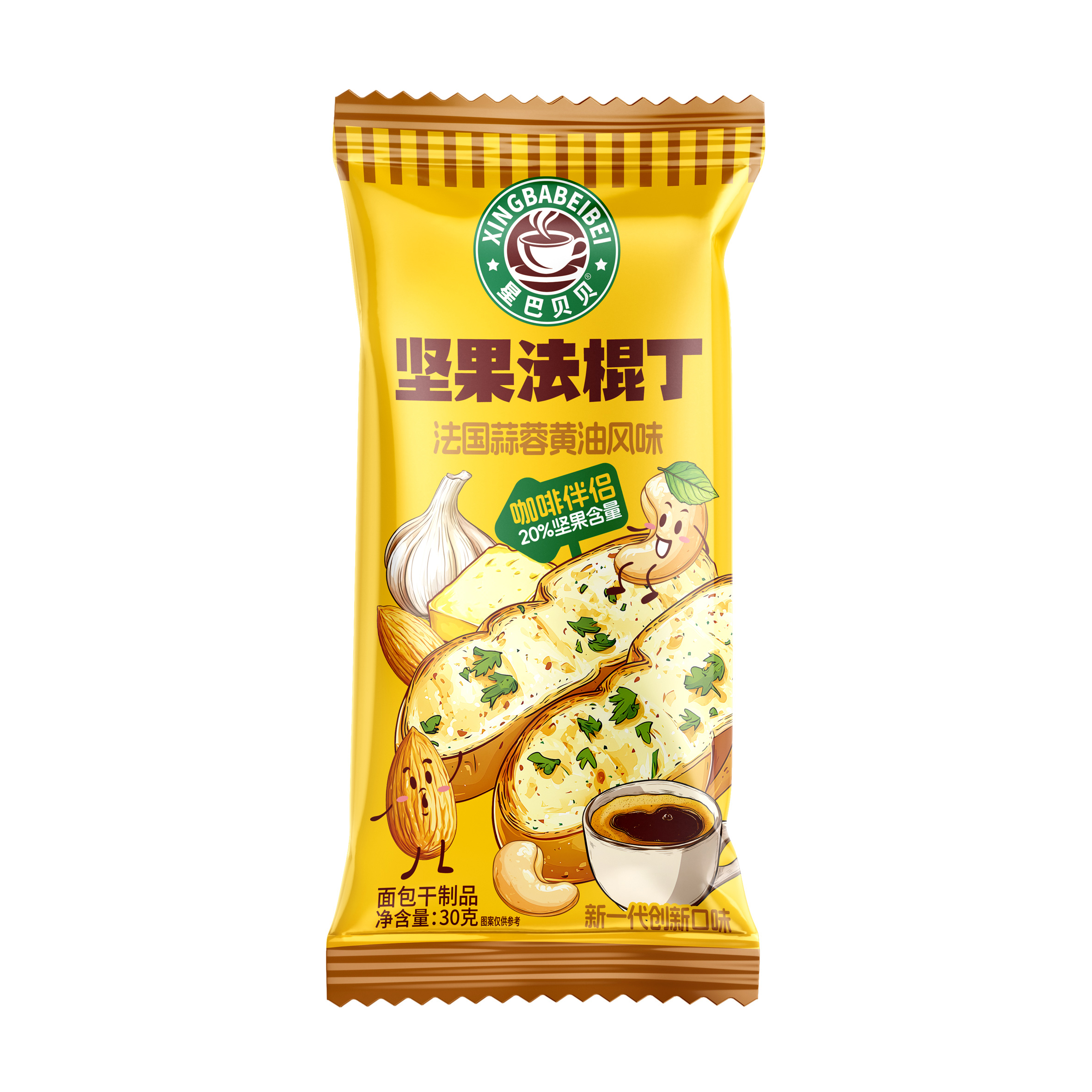 坚果法棍丁（法国蒜蓉黄油风味）