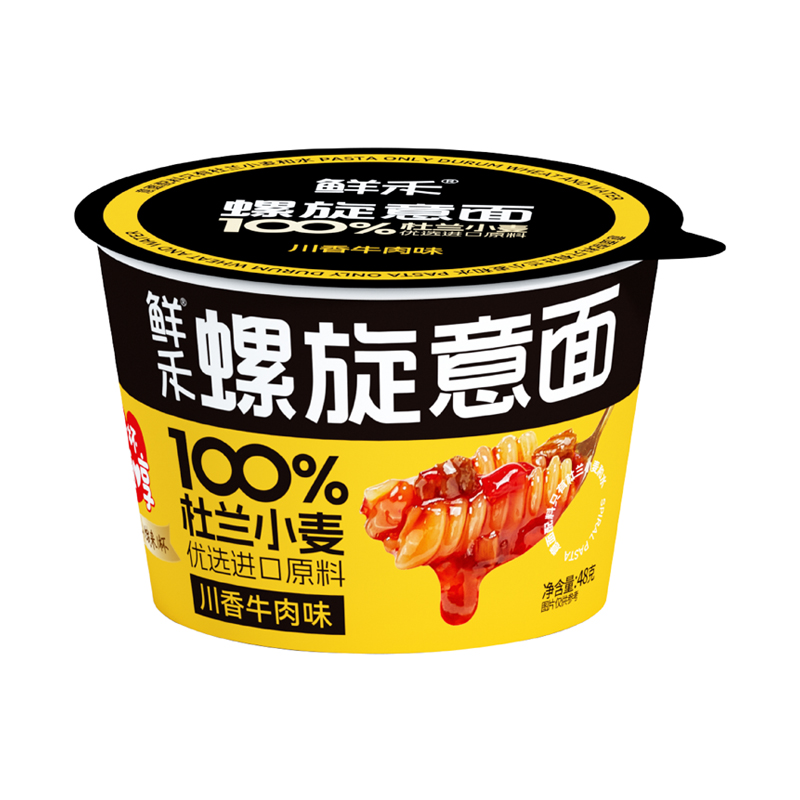 鮮禾螺旋意面川香牛肉味48克
