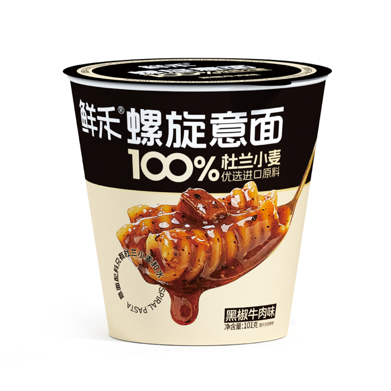 鮮禾螺旋意面黑椒牛肉味101克