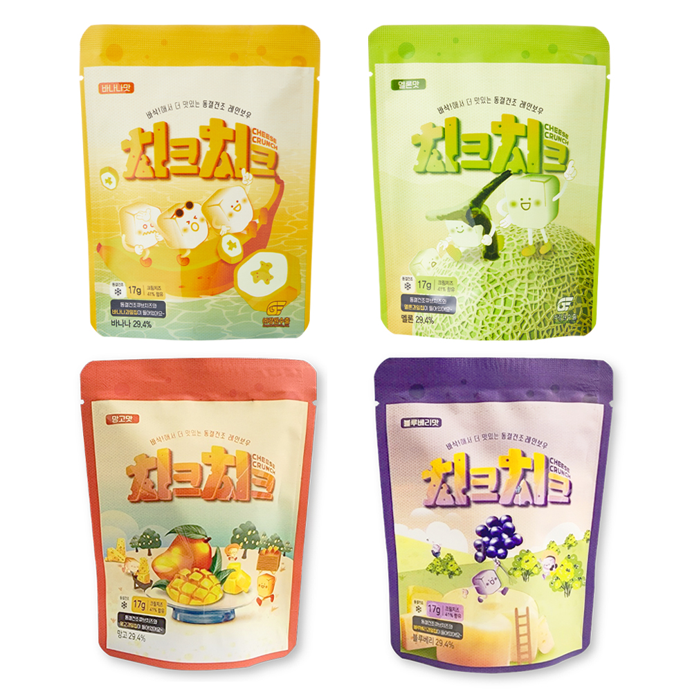 彩虹奶酪脆香(蕉味，瓜味，芒果味，藍莓味)