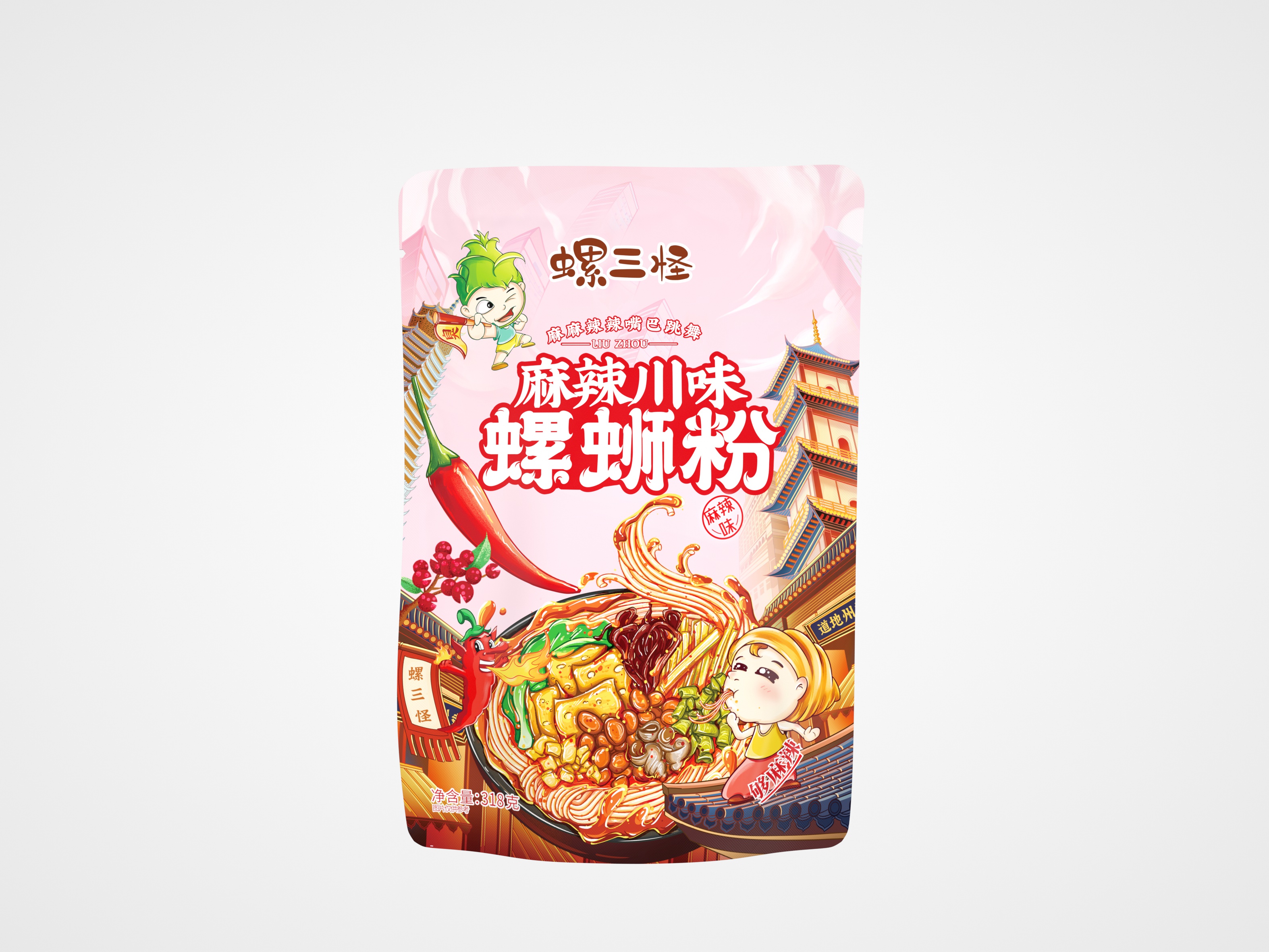 螺三怪麻辣味柳州螺螄粉