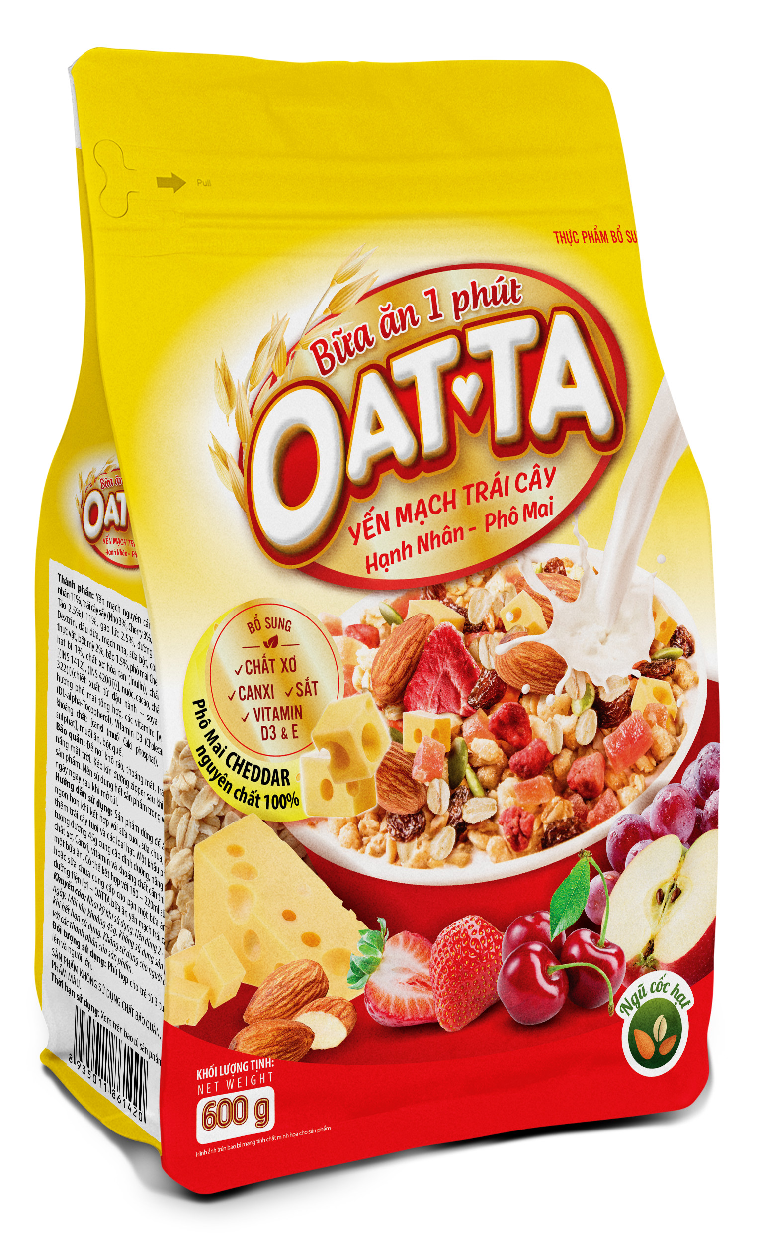 OATTA 一分鐘速食餐 燕麥配水果杏仁與奶酪