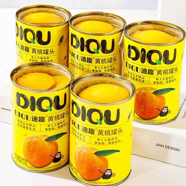 迪趣425g黃桃罐頭