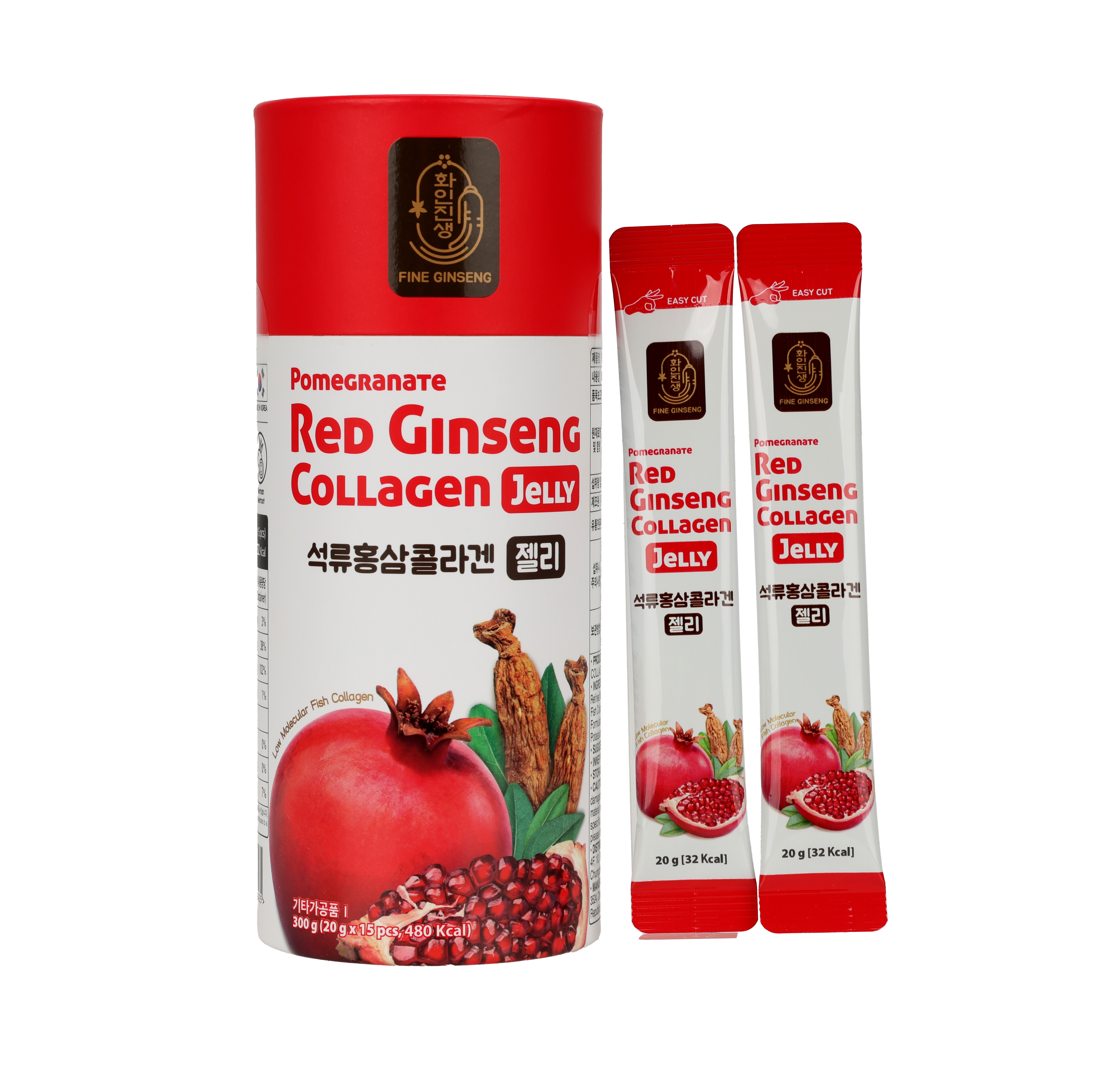 膠原蛋白肽紅參石榴果汁果凍