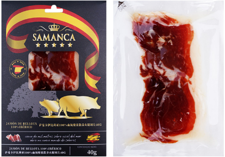 薩曼卡伊比利亞100%血統(tǒng)橡果散養(yǎng)火腿切片（黑標(biāo)）40g