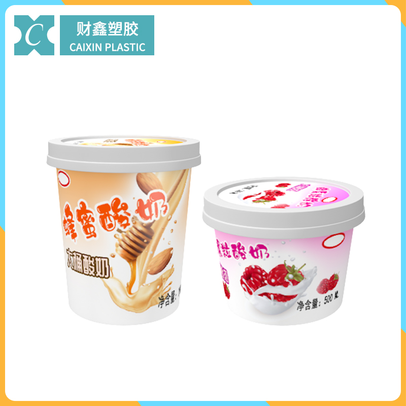 財鑫PP食品塑料包裝杯1000ML酸奶冰淇淋果凍鮮果撈巧克力杯108mm