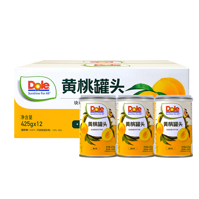 都乐糖水型黄桃罐头425g