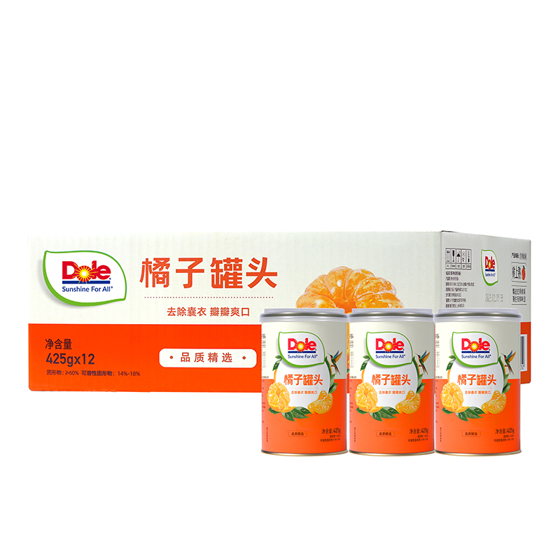 都乐糖水型橘子罐头425g