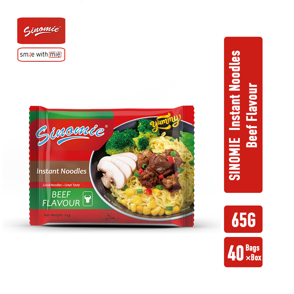 SINOMIE 袋裝65G牛肉味方便面