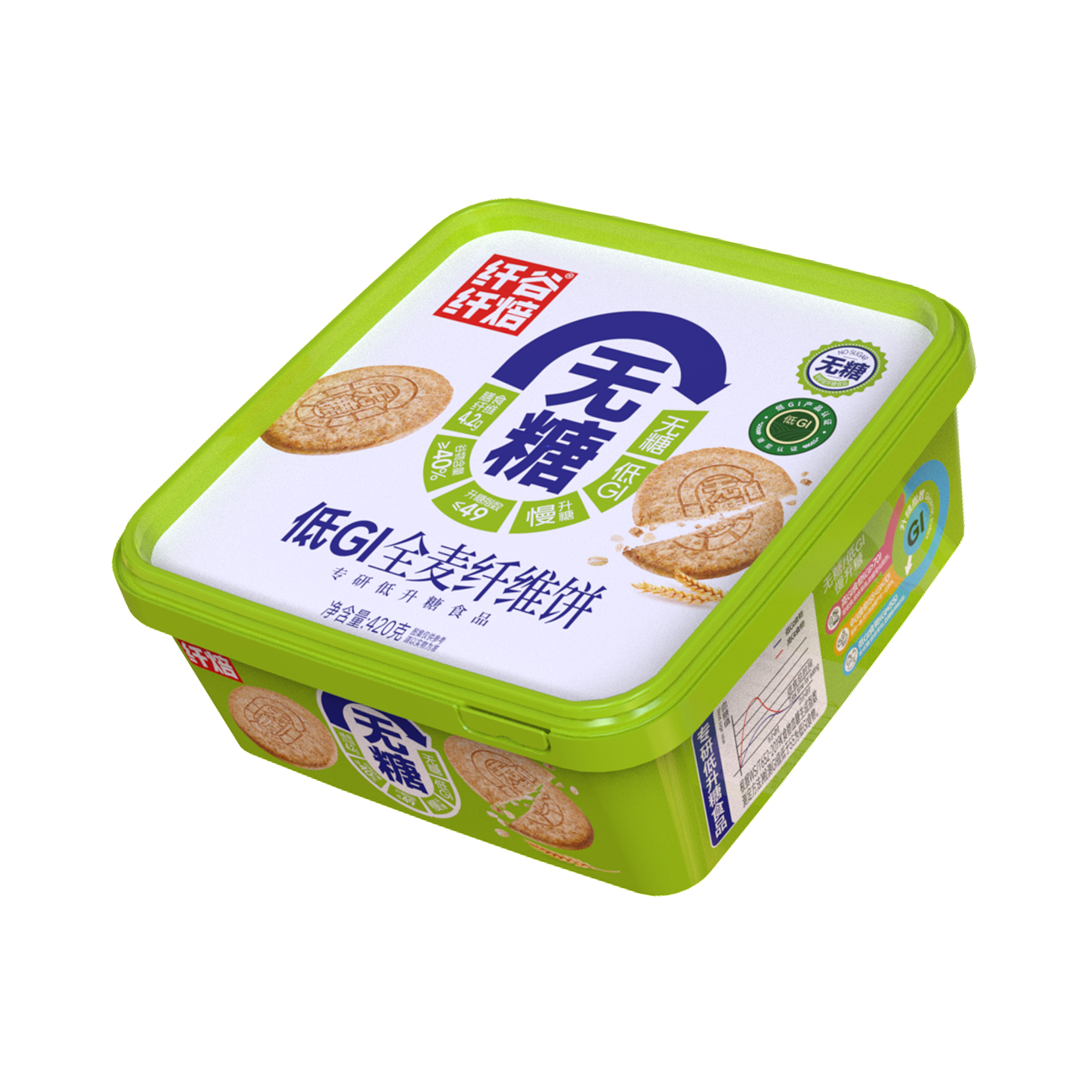 纤谷纤焙无糖低GI全麦纤维饼