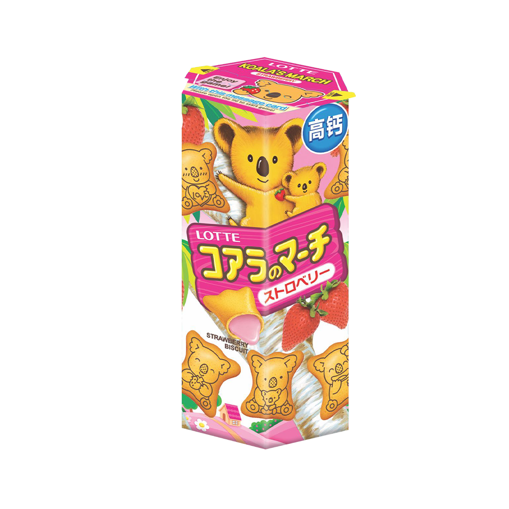 樂天小熊餅干草莓味夾心餅干