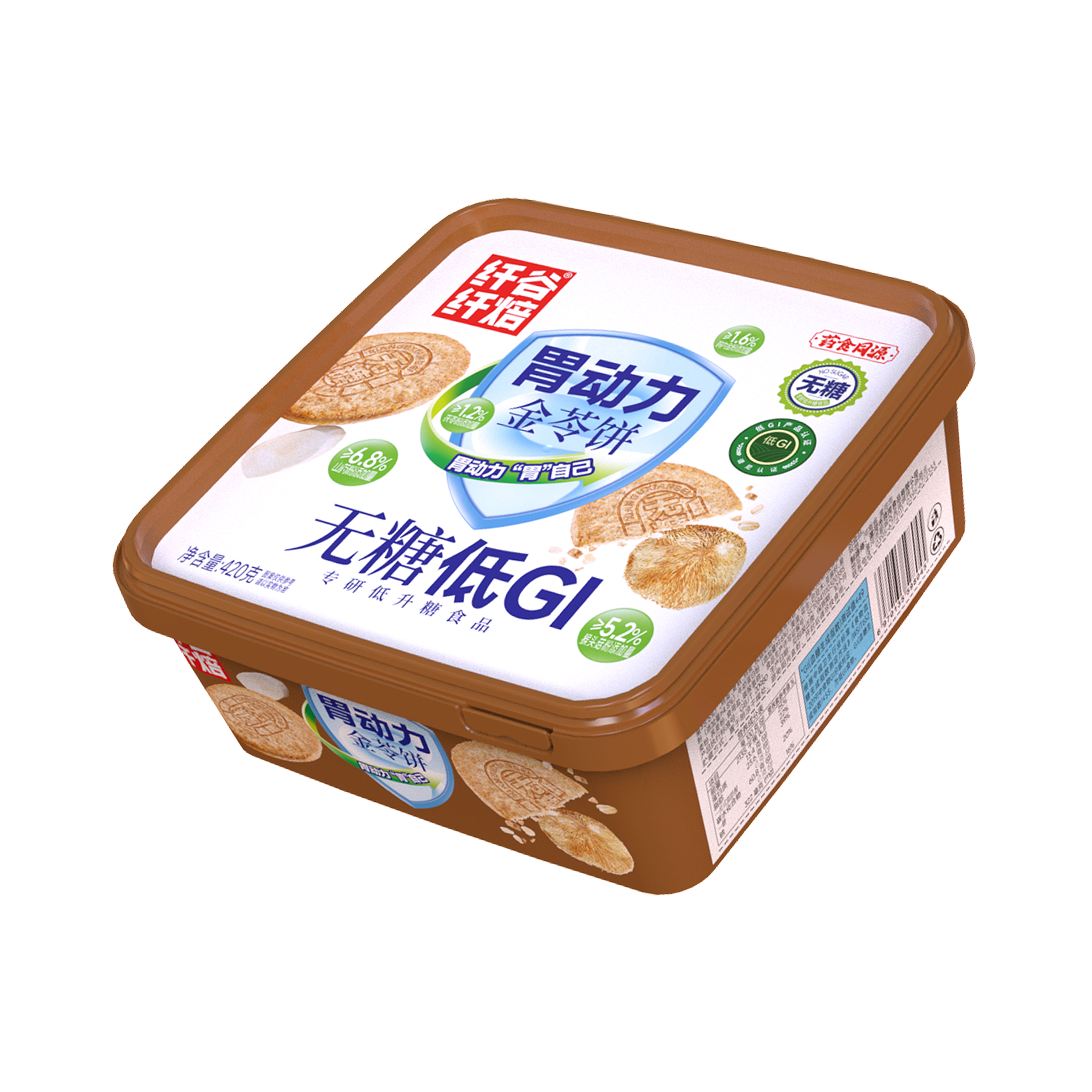 纤谷纤焙无糖低GI胃动力金苓饼