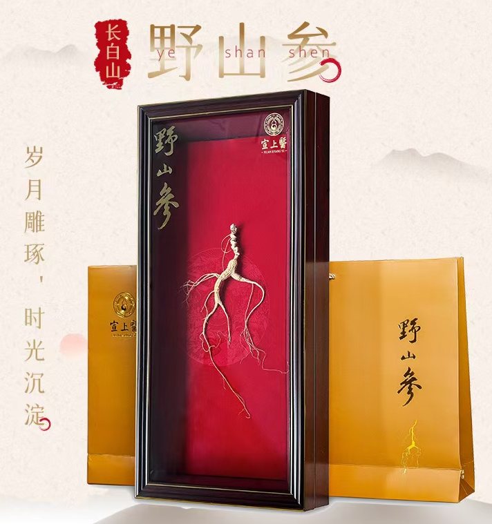 宣上醫(yī)牌24年原支野山參禮盒（檢證）