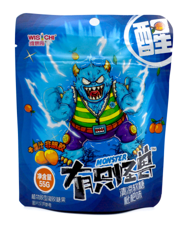 55克有只怪獸清涼枇杷味糖